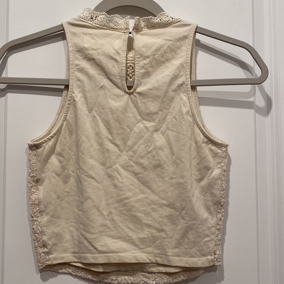 Abercrombie & Fitch Lace Mock Neck Sleeveless Top Size S - Picture 2 of 7